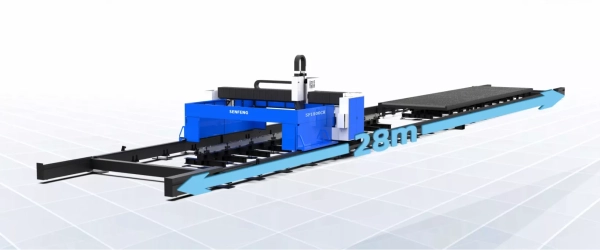 Senfeng SF1500CH – высокомощный портальный комплекс лазерной резки балочного металлопроката (тавр, двутавр), рабочая область 28 000 х 3000 мм, мощность 12-30 кВт Senfeng SF1500CH – высокомощный портальный комплекс лазерной резки балочного металлопроката (тавр, двутавр), рабочая область 28 000 х 3000 мм, мощность 12-30 кВт