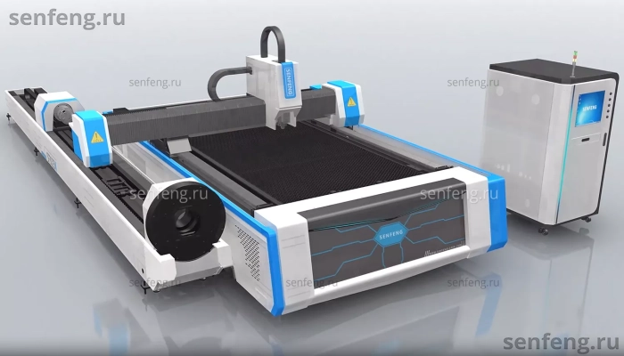 Senfeng SF4015MS – комбинированный станок лазерной резки металла и трубы открытого типа. Рабочее поле 4000х1500 мм. Длина трубы до 6 метров с диаметром до 220 мм. Мощность от 1,5 до 6 кВт. Senfeng SF4015MS – комбинированный станок лазерной резки металла и трубы открытого типа. Рабочее поле 4000х1500 мм. Длина трубы до 6 метров с диаметром до 220 мм. Мощность от 1,5 до 6 кВт.