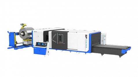 Автоматизированный комплекс лазерной резки с рулонной подачей и кабинетной защитой