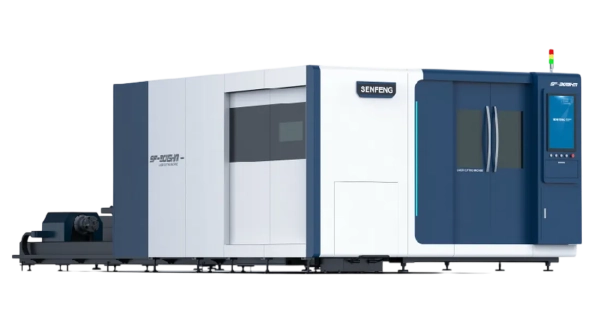 Senfeng SF4020HM – комбинированный станок лазерной резки металла и трубы с защитой кабинетного типа и системой сменных столов. Рабочее поле 6000х2000. Длина трубы до 6 метров с диаметром до 220 мм. Мощность от 6 до 30 кВт.