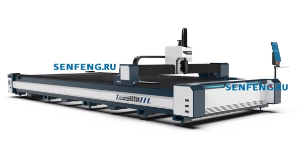 Senfeng SF6025NP –  лазерный станок повышенной мощности открытого типа для резки листового металла с усиленной станиной. Рабочее поле 6050х2530 мм. Мощность 12 кВт. Senfeng SF6025NP –  лазерный станок повышенной мощности открытого типа для резки листового металла с усиленной станиной. Рабочее поле 6050х2530 мм. Мощность 12 кВт.