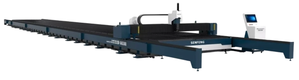 Senfeng SF16030R – широкоформатный лазерный станок резки металла открытого типа. Рабочее поле 16000х3000 мм. Мощность от 6 до 100 кВт.