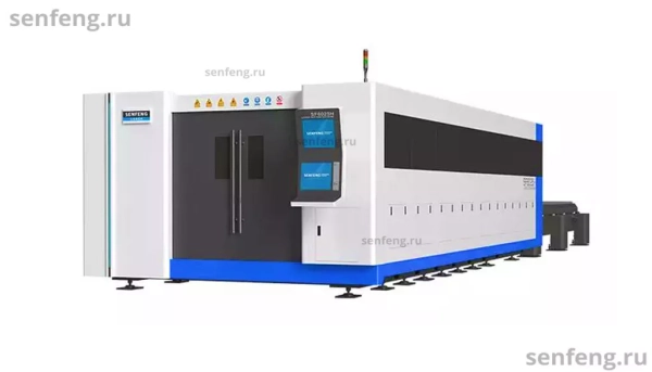 Senfeng SF6025H5 – сверхмощный станок лазерной резки металла с защитой кабинетного типа и системой сменных столов. Особо прочная станина и серводвигатели высокой мощности. Рабочее поле 6000х2500 мм. Мощность 12-100 кВт. Senfeng SF6025H5 – сверхмощный станок лазерной резки металла с защитой кабинетного типа и системой сменных столов. Особо прочная станина и серводвигатели высокой мощности. Рабочее поле 6000х2500 мм. Мощность 12-100 кВт.