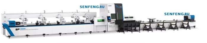 Senfeng SF12035NT - станок для лазерной резки трубы c тремя патронами и высокой производительностью. Длина трубы до 12 метров с диаметром до 350 мм. Мощность от 3 до 12 кВт/ Senfeng SF12035NT - станок для лазерной резки трубы c тремя патронами и высокой производительностью. Длина трубы до 12 метров с диаметром до 350 мм. Мощность от 3 до 12 кВт/