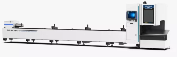 Senfeng SF6024T – станок для лазерной резки труб и профилей с защитной кабиной. Длина заготовок до 6 метров с диаметром до 240 мм. Мощность от 1,5 до 6 кВт. Senfeng SF6024T – станок для лазерной резки труб и профилей с защитной кабиной. Длина заготовок до 6 метров с диаметром до 240 мм. Мощность от 1,5 до 6 кВт.