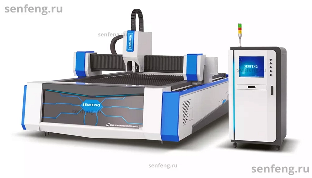 Senfeng SF3015GS – лазерный станок резки металла открытого типа. Рабочее поле 3000х1500 мм. Мощность от 1,5 до 6 кВт. Senfeng SF3015GS – лазерный станок резки металла открытого типа. Рабочее поле 3000х1500 мм. Мощность от 1,5 до 6 кВт.