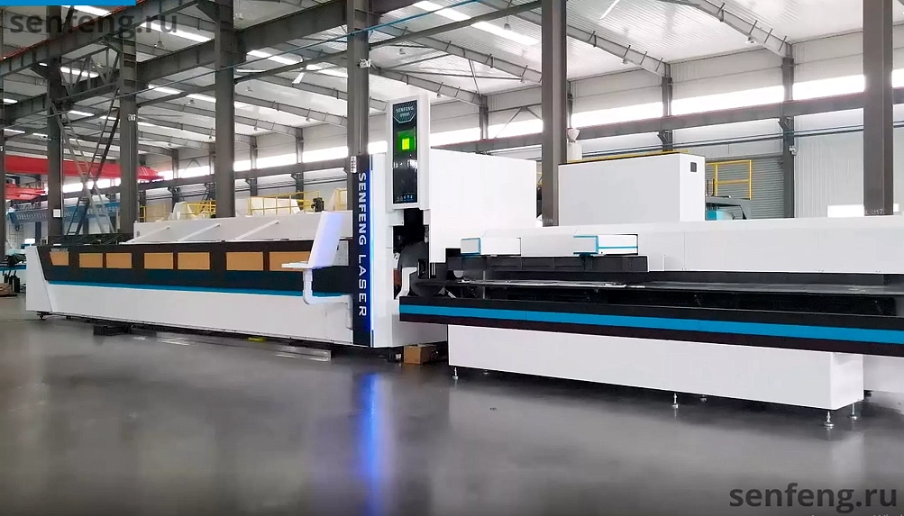 Senfeng SF12035NT - станок для лазерной резки трубы c тремя патронами и высокой производительностью. Длина трубы до 12 метров с диаметром до 350 мм. Мощность от 3 до 12 кВт/ Senfeng SF12035NT - станок для лазерной резки трубы c тремя патронами и высокой производительностью. Длина трубы до 12 метров с диаметром до 350 мм. Мощность от 3 до 12 кВт/