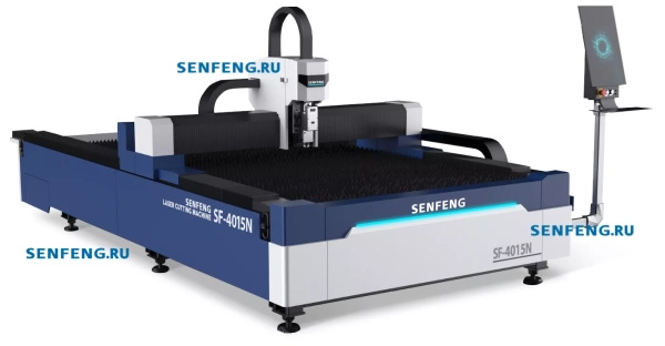 Senfeng SF4015N – лазерный станок резки металла открытого типа. Рабочее поле 4000х1500 мм. Мощность от 1,5 до 6 кВт. Senfeng SF4015N – лазерный станок резки металла открытого типа. Рабочее поле 4000х1500 мм. Мощность от 1,5 до 6 кВт.