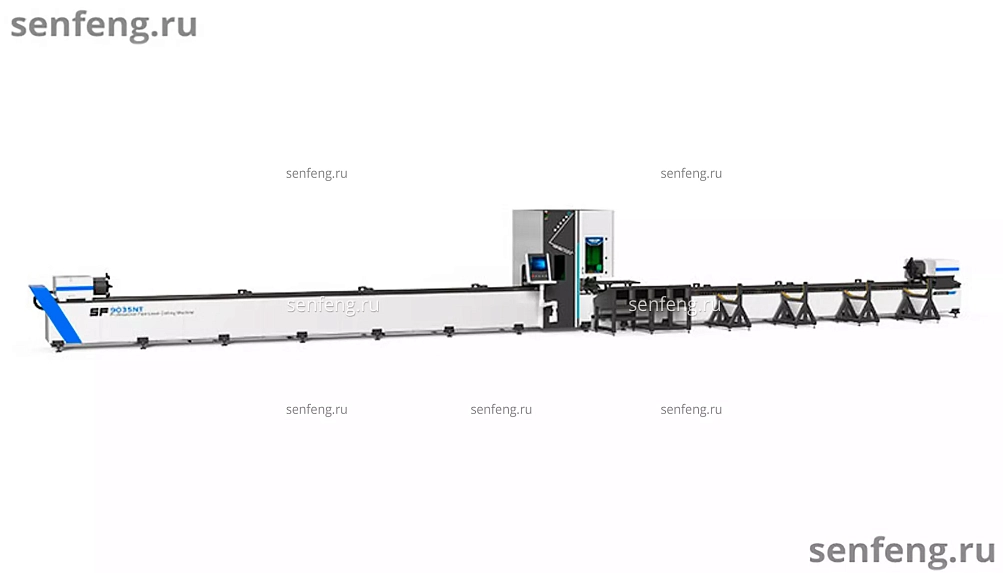 Senfeng SF6024NT – станок для лазерной резки трубы с тремя патронами. Длина трубы до 6 метров с диаметром до 240 мм. Мощность от 3 до 12 кВт Senfeng SF6024NT – станок для лазерной резки трубы с тремя патронами. Длина трубы до 6 метров с диаметром до 240 мм. Мощность от 3 до 12 кВт