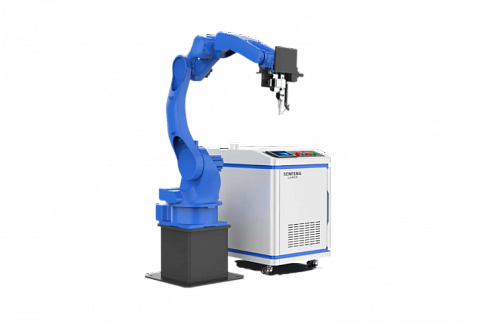 Промышленный робот-манипулятор в комплекте с оптоволоконными аппаратами лазерной сварки или очистки