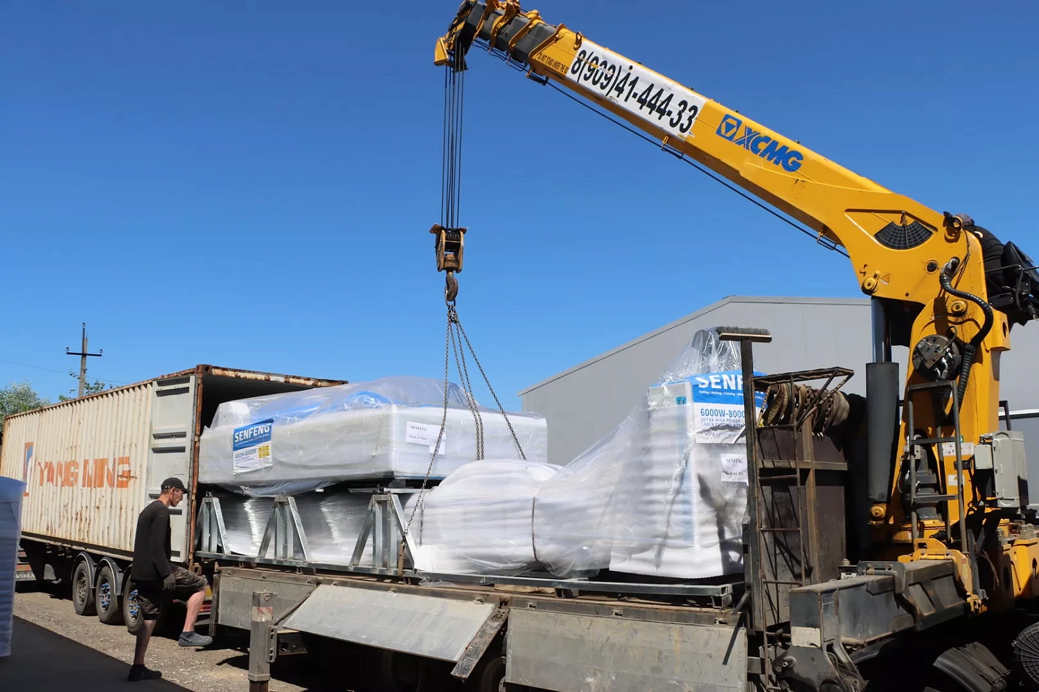 Большое поступление лазерного оборудования Senfeng на склад "Технограв" в Москве