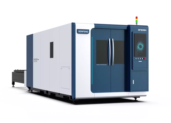 Senfeng SF3015HC – станок лазерной резки металла с защитой кабинетного типа и системой сменных столов. Рабочее поле 3000х1500 мм. Мощность от 1,5 до 12 кВт. Senfeng SF3015HC – станок лазерной резки металла с защитой кабинетного типа и системой сменных столов. Рабочее поле 3000х1500 мм. Мощность от 1,5 до 12 кВт.