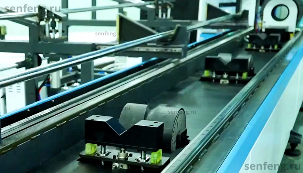 Senfeng SF6016T – станок открытого типа для лазерной резки труб и профилей с приемным столом 2 м. Длина заготовок до 6 метров с диаметром до 160 мм. Мощность от 1,5 до 3 кВт. Senfeng SF6016T – станок открытого типа для лазерной резки труб и профилей с приемным столом 2 м. Длина заготовок до 6 метров с диаметром до 160 мм. Мощность от 1,5 до 3 кВт.